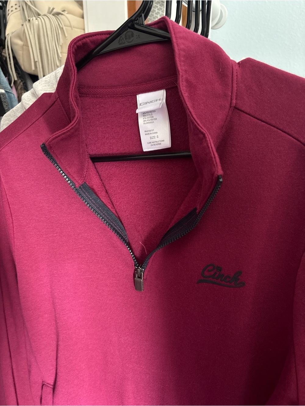Cinch women’s Maroon Quarter-Zip Pullover